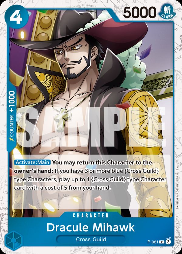 Dracule Mihawk - P-081 (Pirate Foil)
